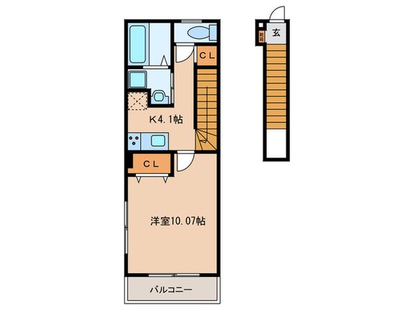 アンプルール　リーブル　緑陽の物件間取画像